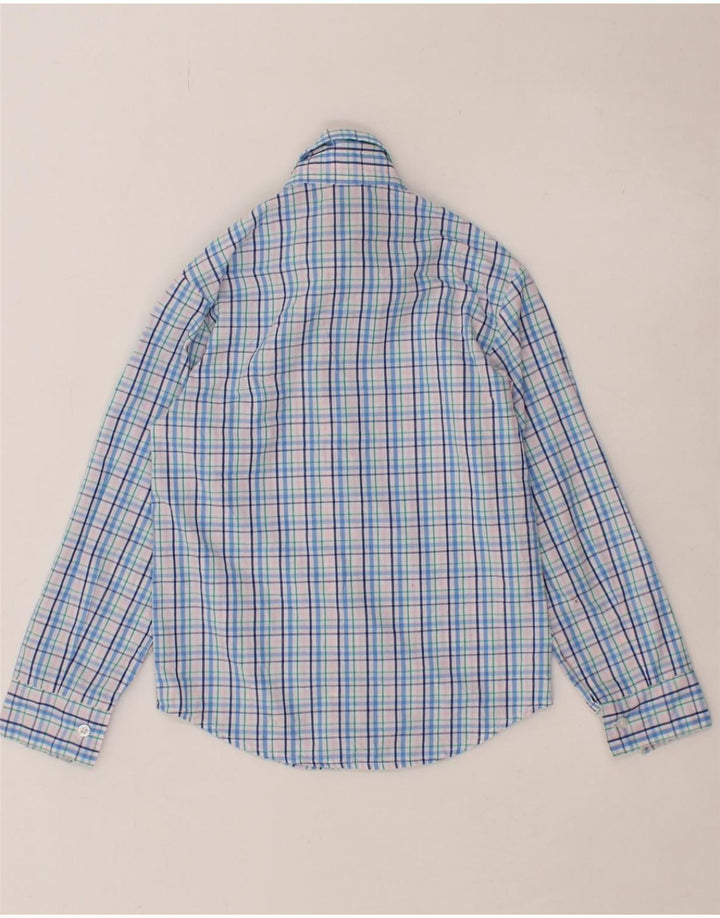 NAUTICA Boys Shirt 7-8 Years Blue Check Cotton Vintage Nautica and Second-Hand Nautica from Messina Hembry 