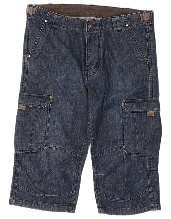 Wrangler Herre Cargo Denim Shorts W36 Stor Blå Bomuld