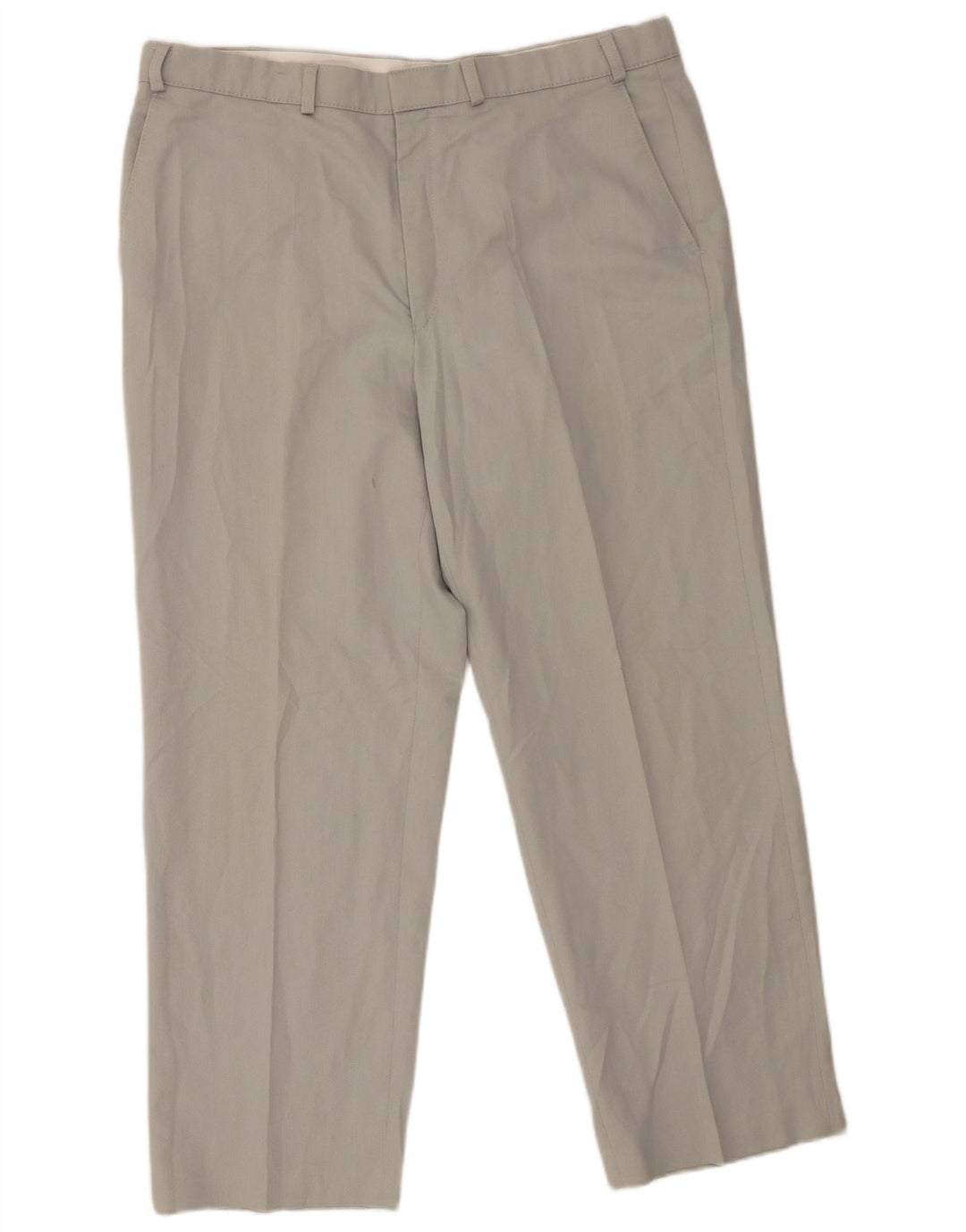 Marks & Spencer Straight Chino-bukser til mænd W38 L29 Grå polyester