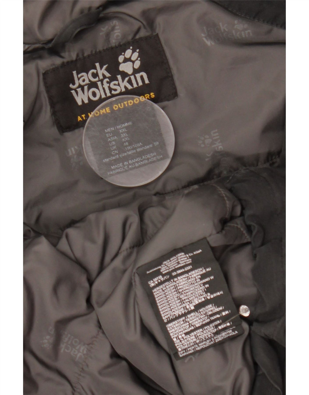 Jack Wolfskin Herre Hooded Windbreaker Jacket UK 48 2XL Sort Polyester