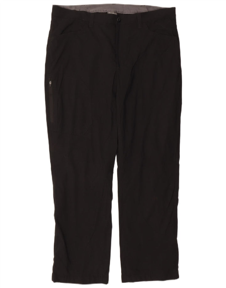 EDDIE BAUER Straight Cargo Bukser til mænd W38 L30 Sort Nylon