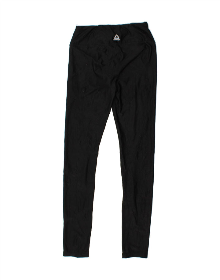 REEBOK Womens Leggings UK 6 XS Black Polyester Vintage Reebok and Second-Hand Reebok from Messina Hembry 