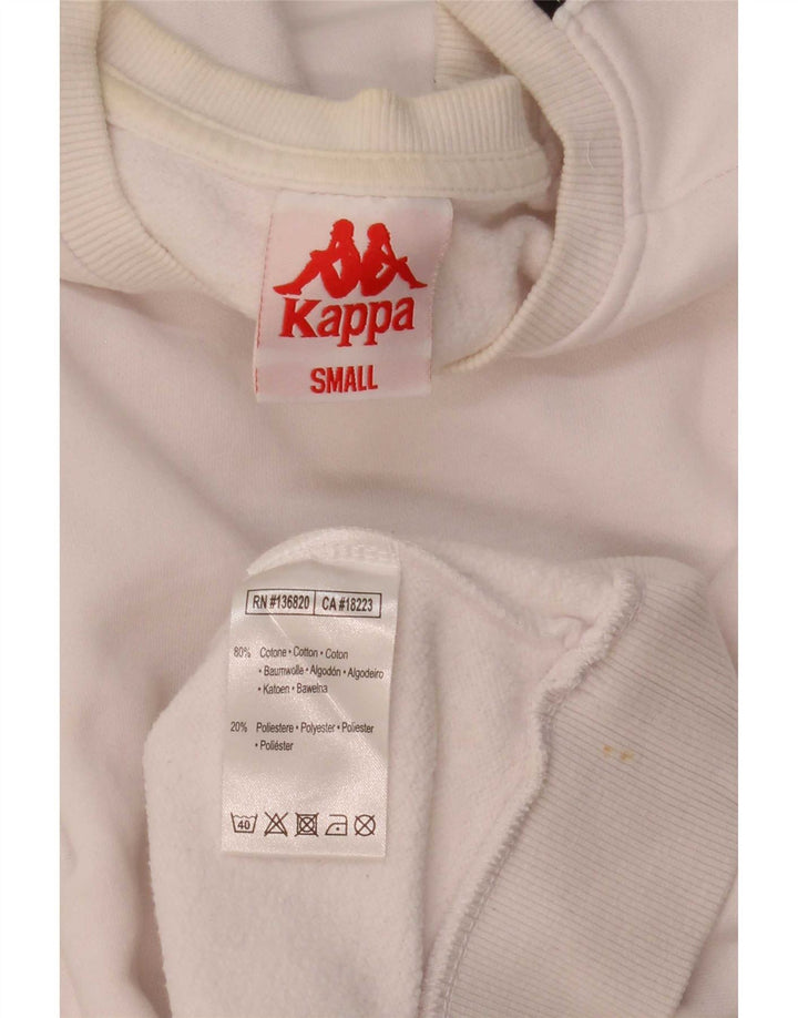 Kappa Herre Grafisk Sweatshirt Jumper Lille Hvid Colourblock Bomuld