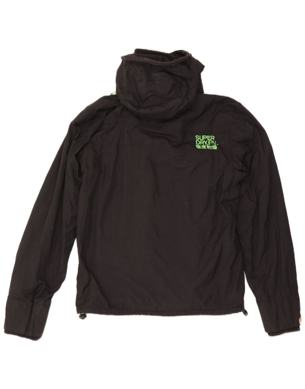 Superdry Windbreaker Jacket til mænd UK 42 XL sort nylon