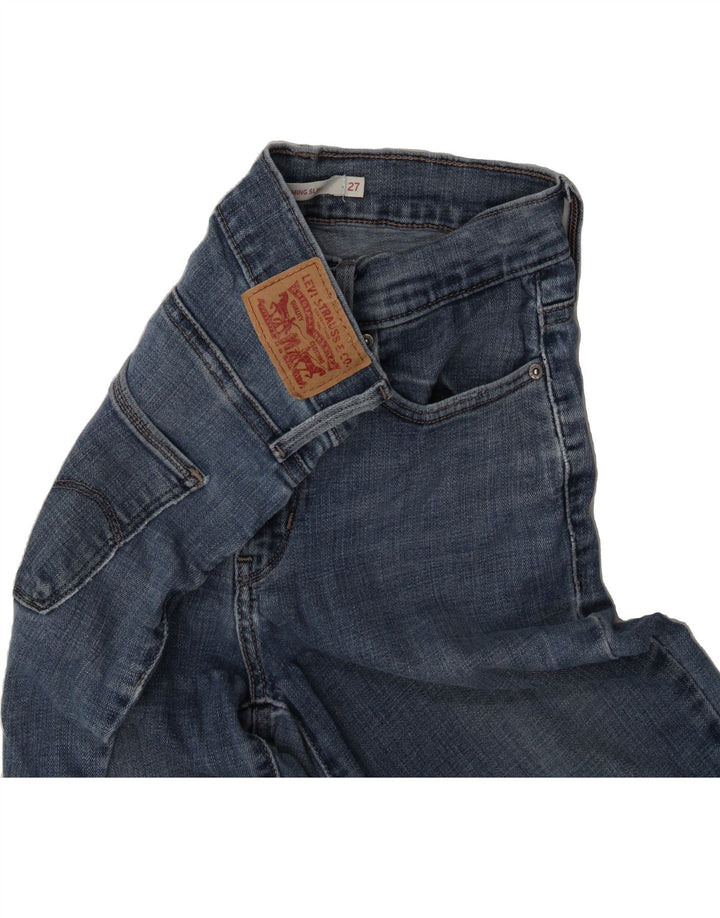 LEVI'S Womens Slimming Slim Jeans W27 L31 Blue Cotton Vintage Levi's and Second-Hand Levi's from Messina Hembry 