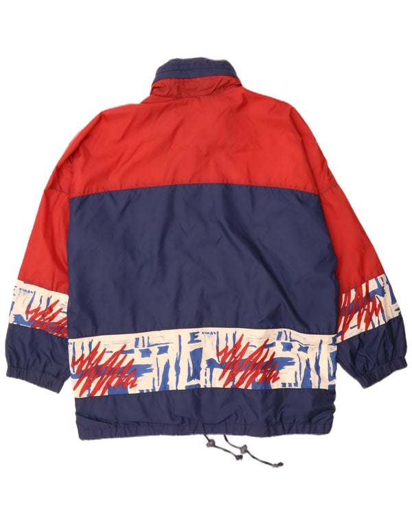 Vintage Regnjakke til mænd UK 42 XL Navy Blue Colourblock