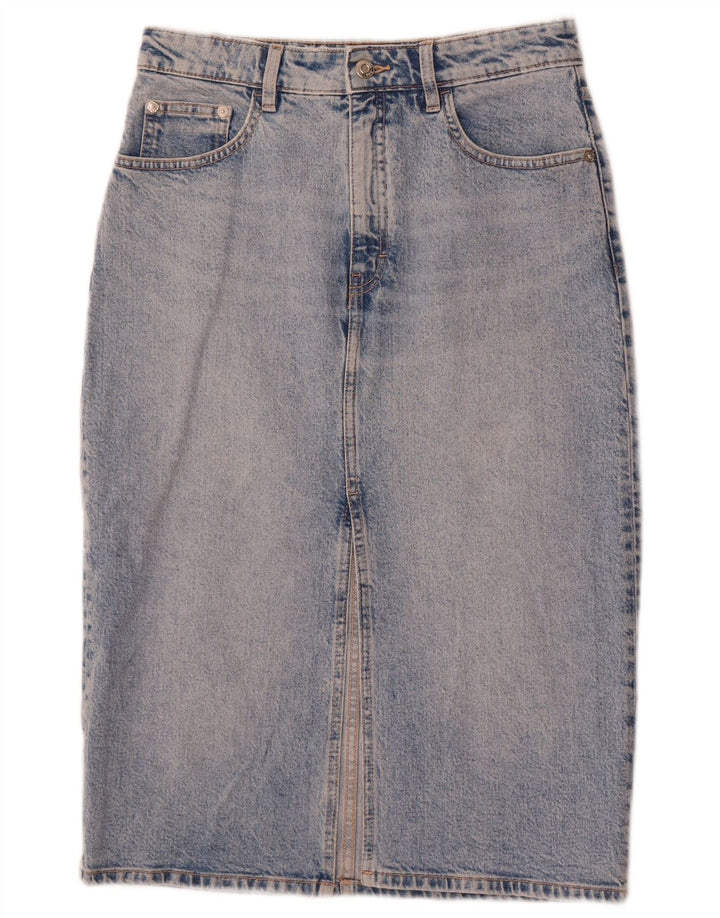 Zara Dame Denim Nederdel Medium W28 Blå Bomuld
