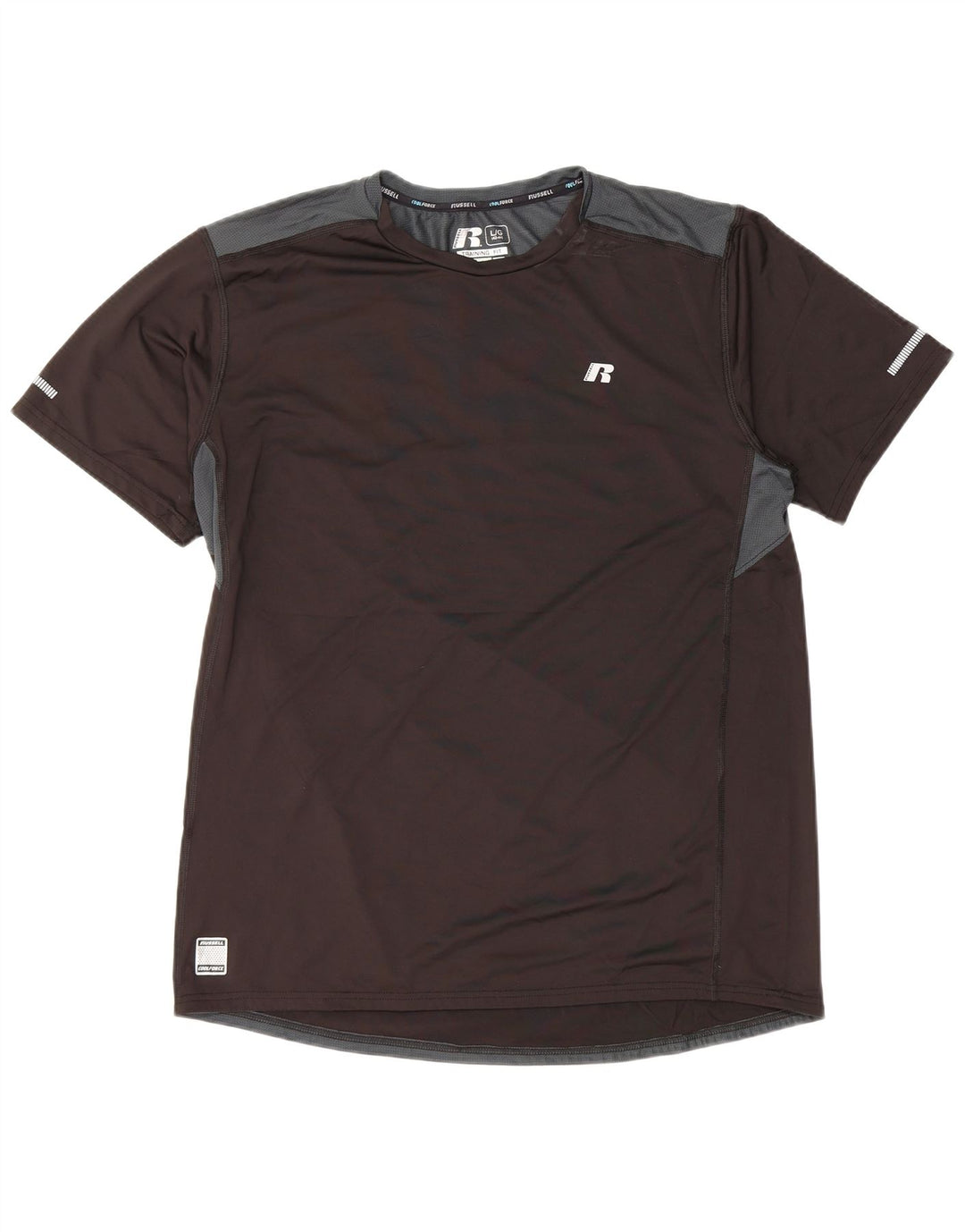 Russell Athletic Herre Trænings T-Shirt Top UK 42/44 Stor Sort Polyester