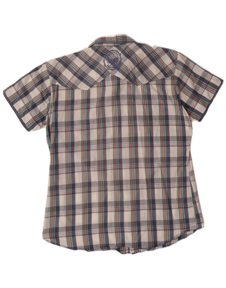 LEE Mens Short Sleeve Shirt XL Multicoloured Check Cotton