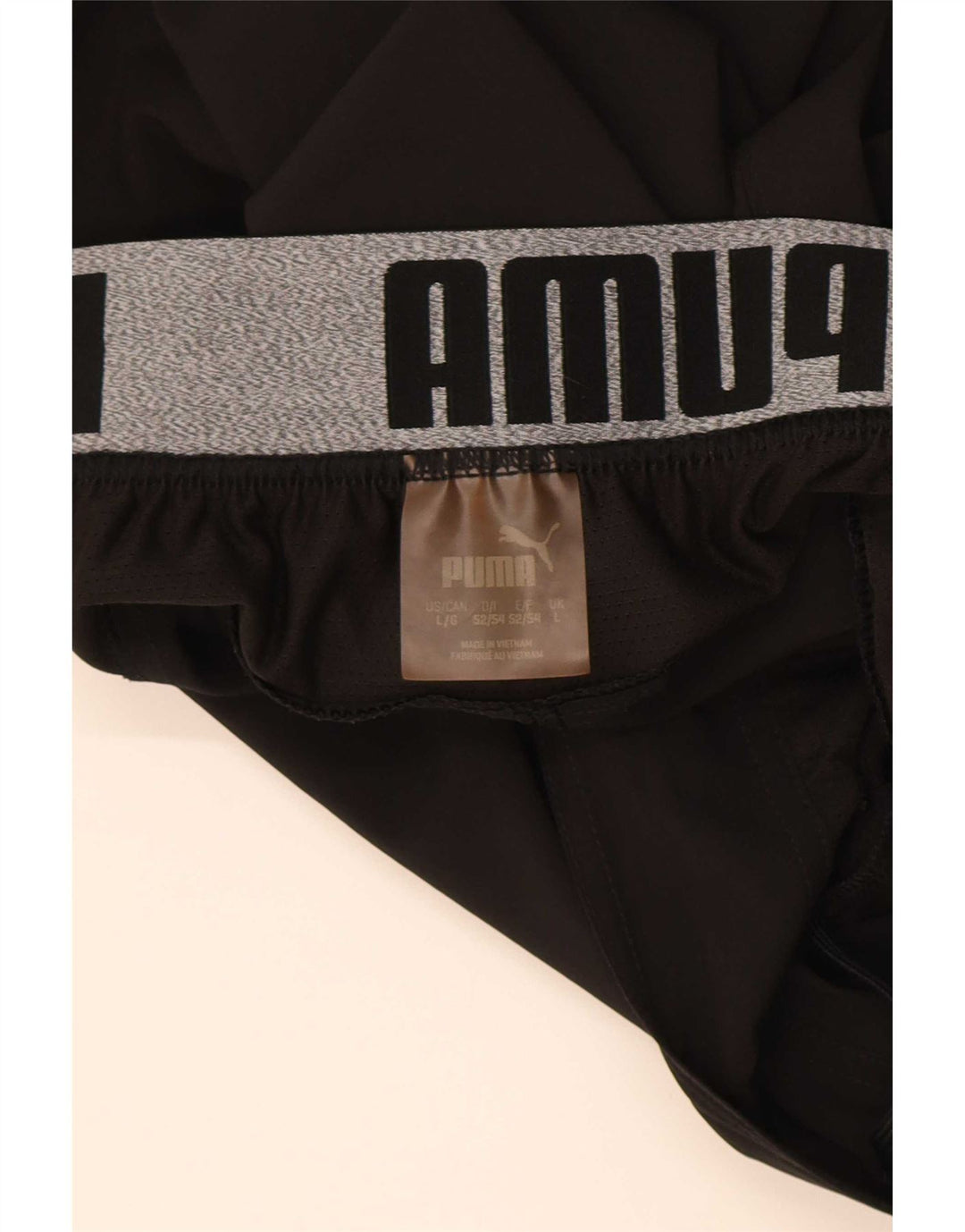 Puma Herre grafiske sportsshorts store sorte polyester