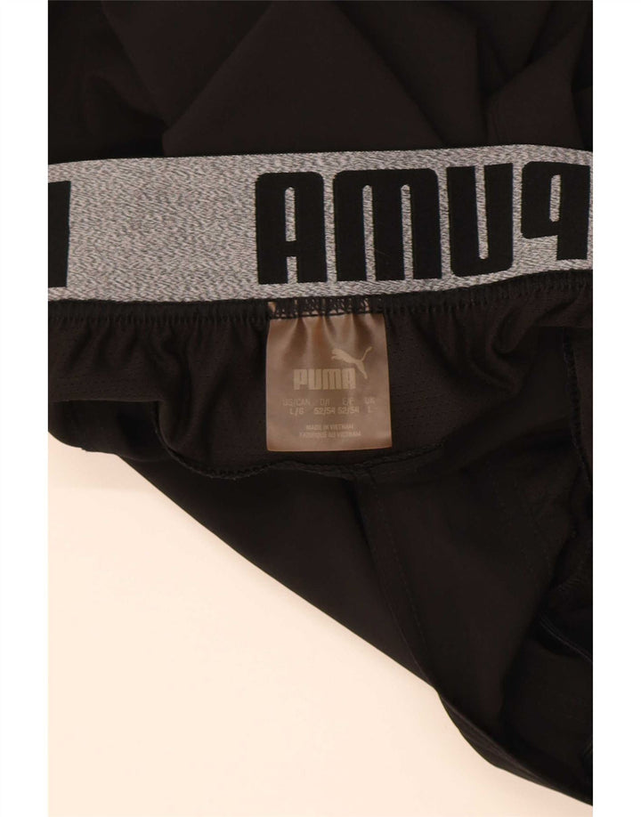 Puma Herre grafiske sportsshorts store sorte polyester