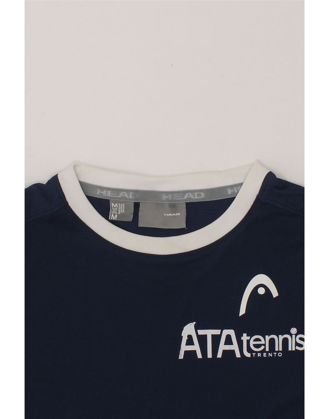 HEAD Boys Graphic T-Shirt Top 9-10 Years Navy Blue Colourblock Polyester Vintage HEAD and Second-Hand HEAD from Messina Hembry 