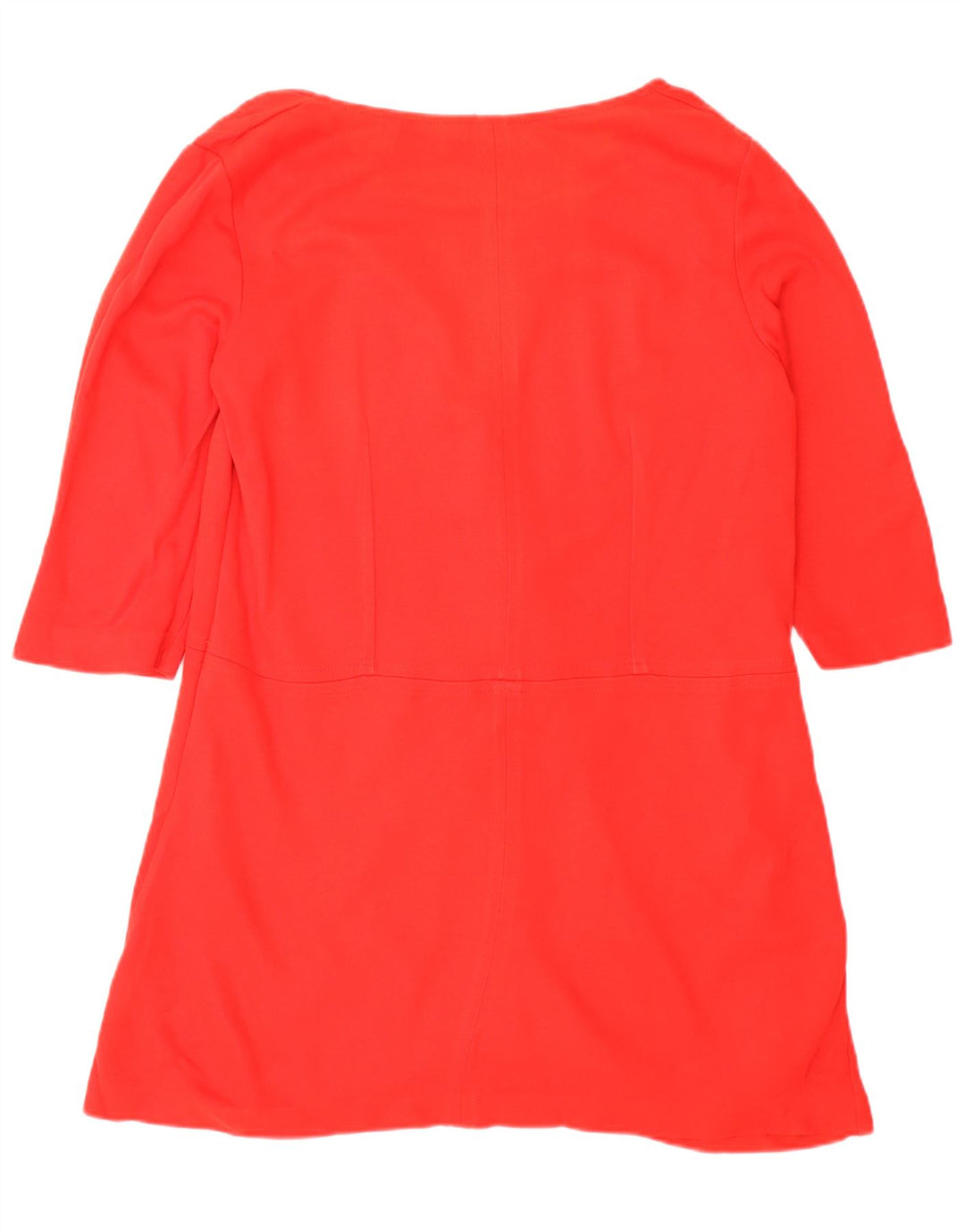 Zara Dame 3/4-ærmet Tunikakjole UK 16 Stor Rød Polyester