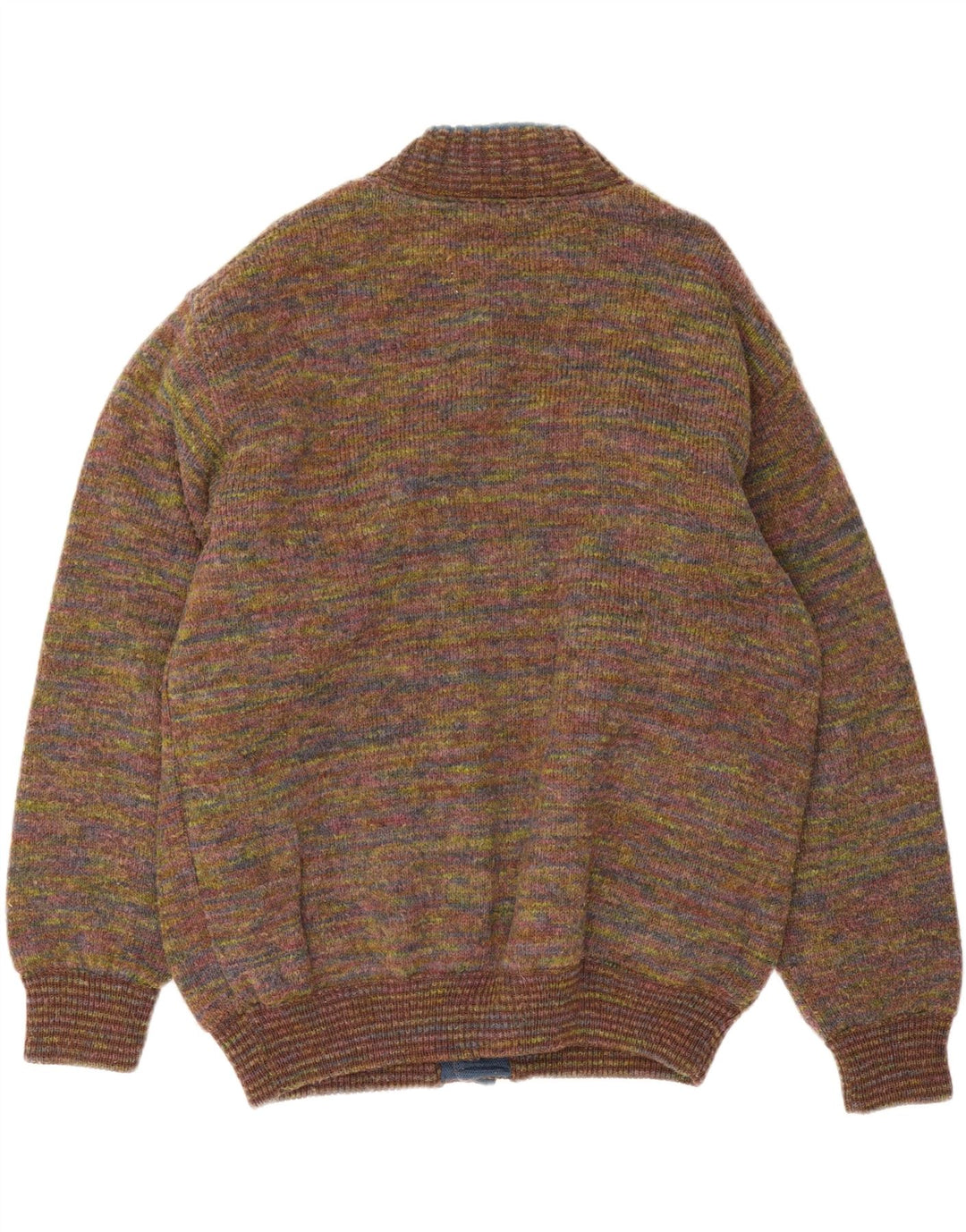 Vintage Strik Bomber Jacket UK 42 XL Flerfarvet Flecked Wool