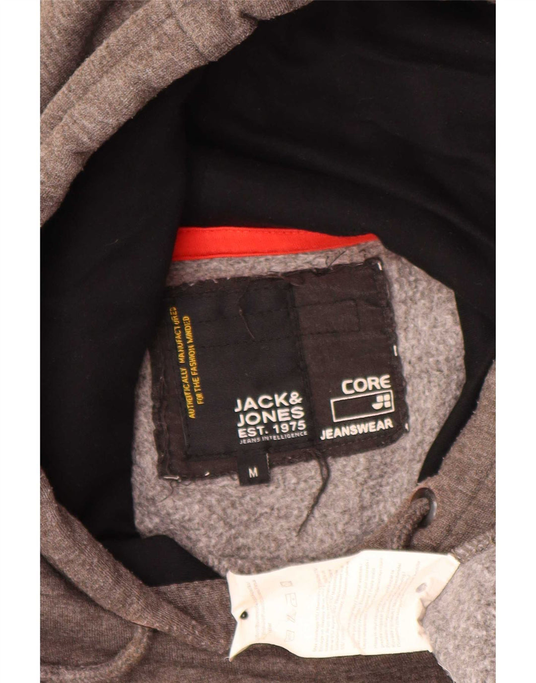 Jack & Jones Grafisk hættetrøje til mænd mellemgrå bomuld