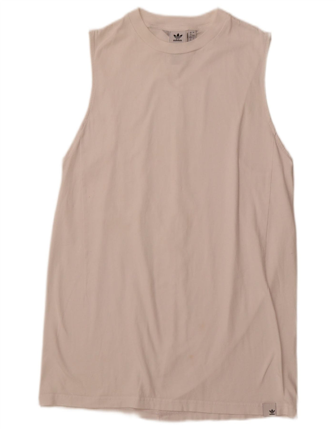 ADIDAS T-shirt uden ærmer til kvinder DK 16 Stor hvid bomuld