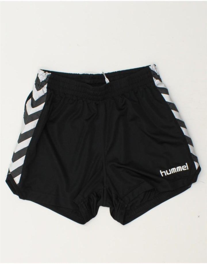 HUMMEL Mens Graphic Sport Shorts XS  Black Polyester Vintage Hummel and Second-Hand Hummel from Messina Hembry 