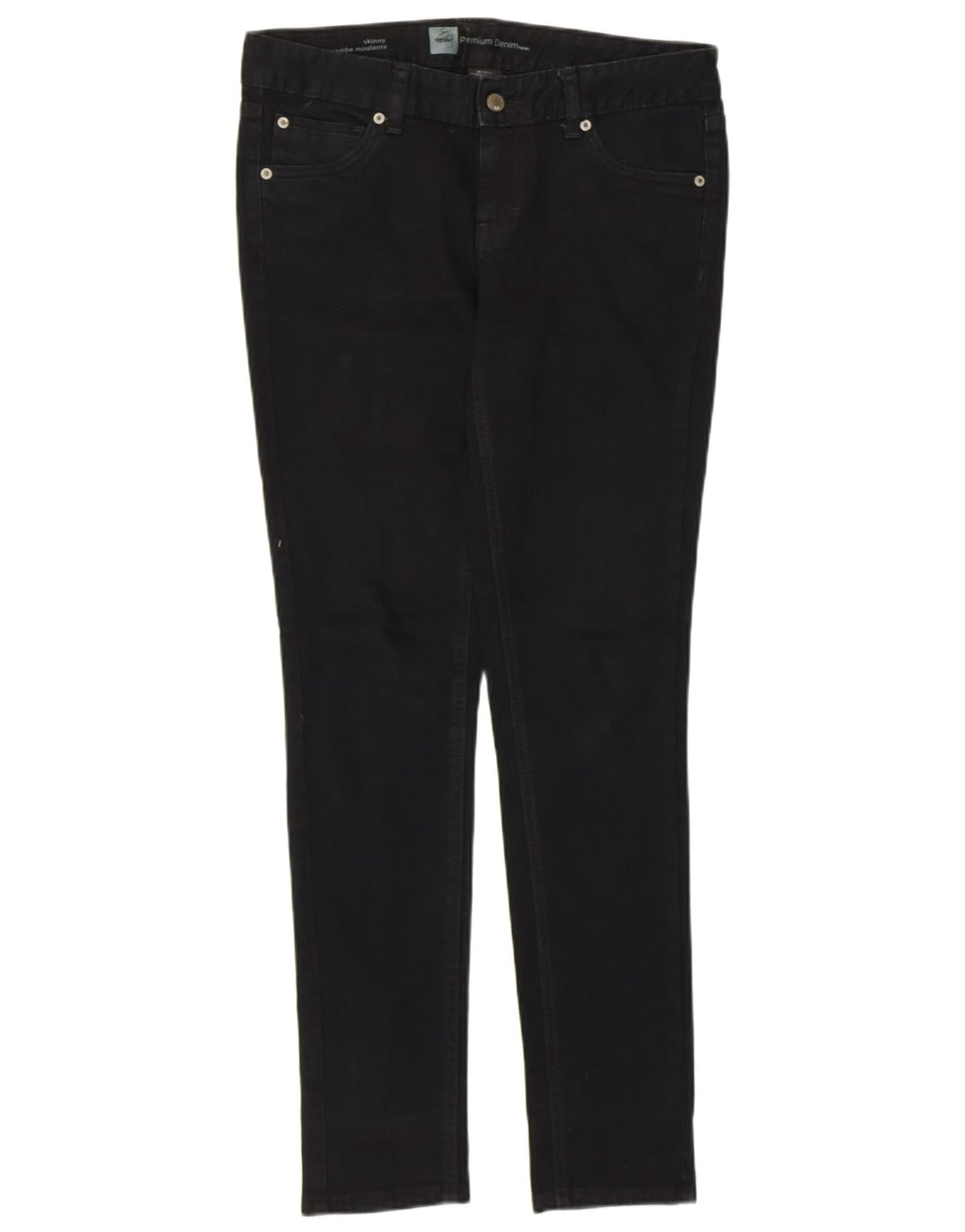 Mossimo Dame Stretch Skinny Jeans US 4 Small W30 L30 Black Bomuld