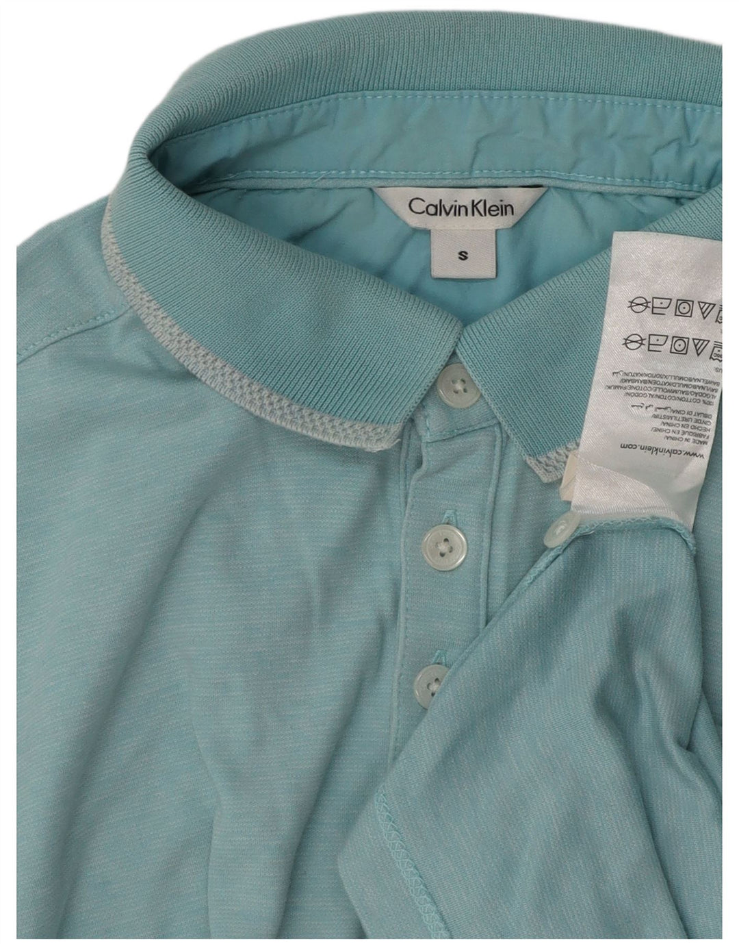 CALVIN KLEIN Poloshirt til mænd Lille blå bomuld