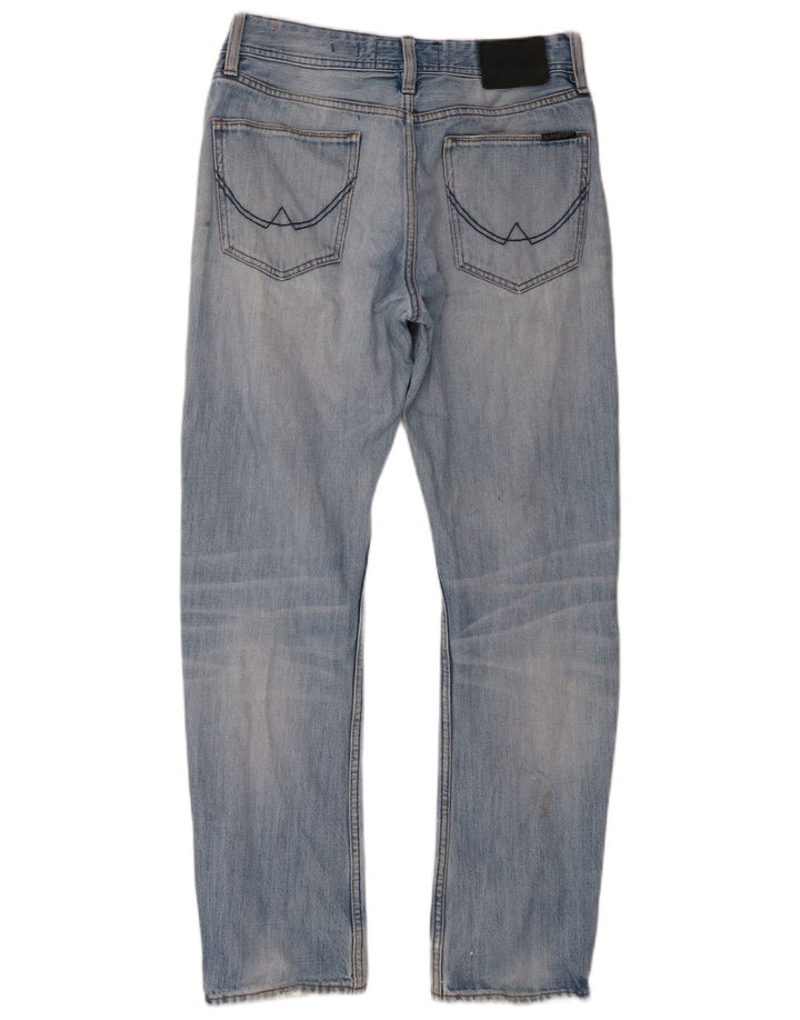 Superdry Men Distressed Loose Jeans W30 L30 Blue Cotton