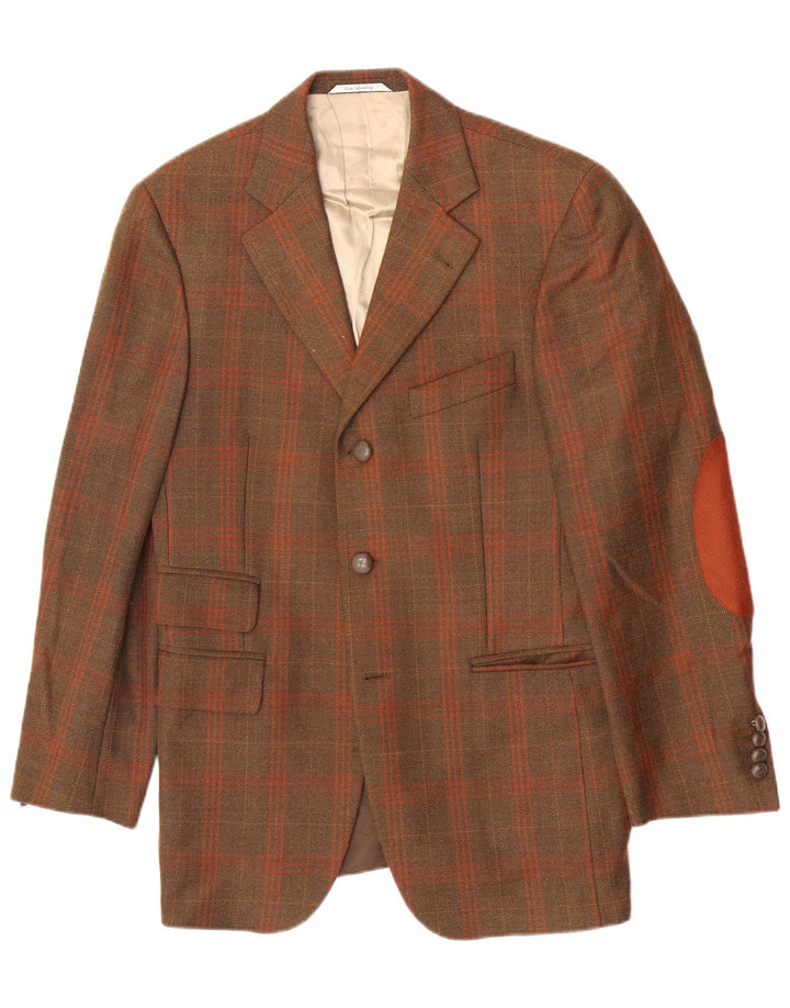 Duca Visconti Herre 2-knaps blazerjakke IT 46 Small Brown Check