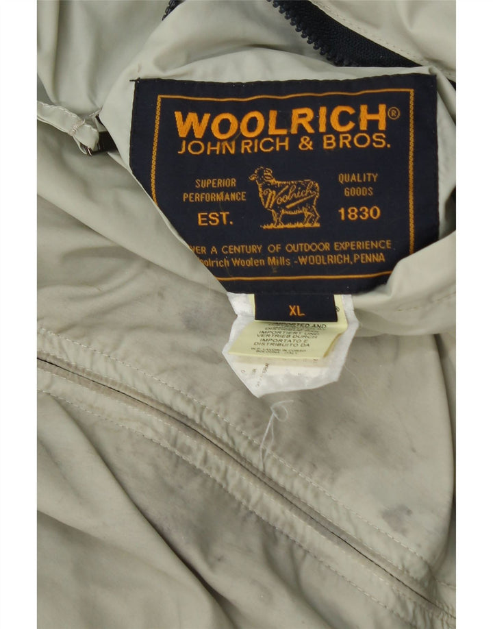 Woolrich Vendbar Herrejakke UK 42 XL Off White Nylon