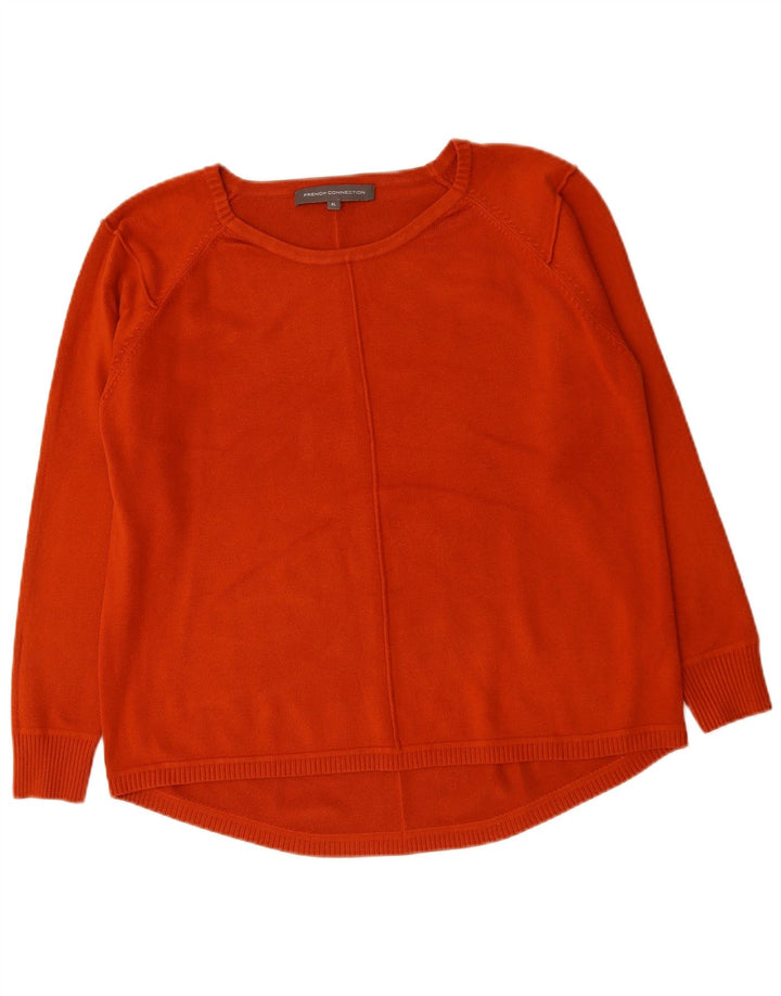 FRANSK FORBINDELSE Dame Boat Neck Jumper Sweater UK 18 XL Orange