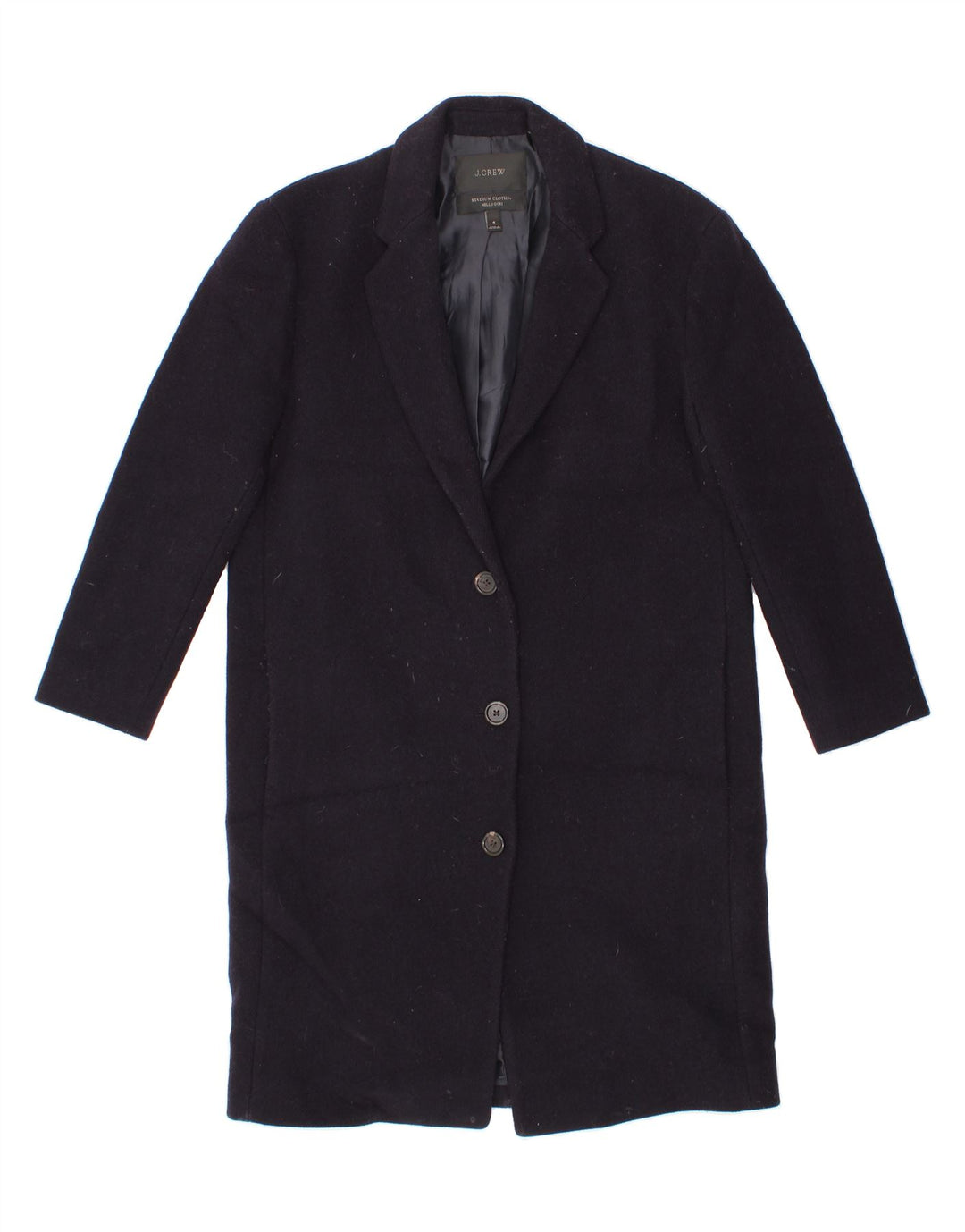 J. CREW Womens Overcoat US 4 Small Navy Blue Wool Vintage J. Crew and Second-Hand J. Crew from Messina Hembry 