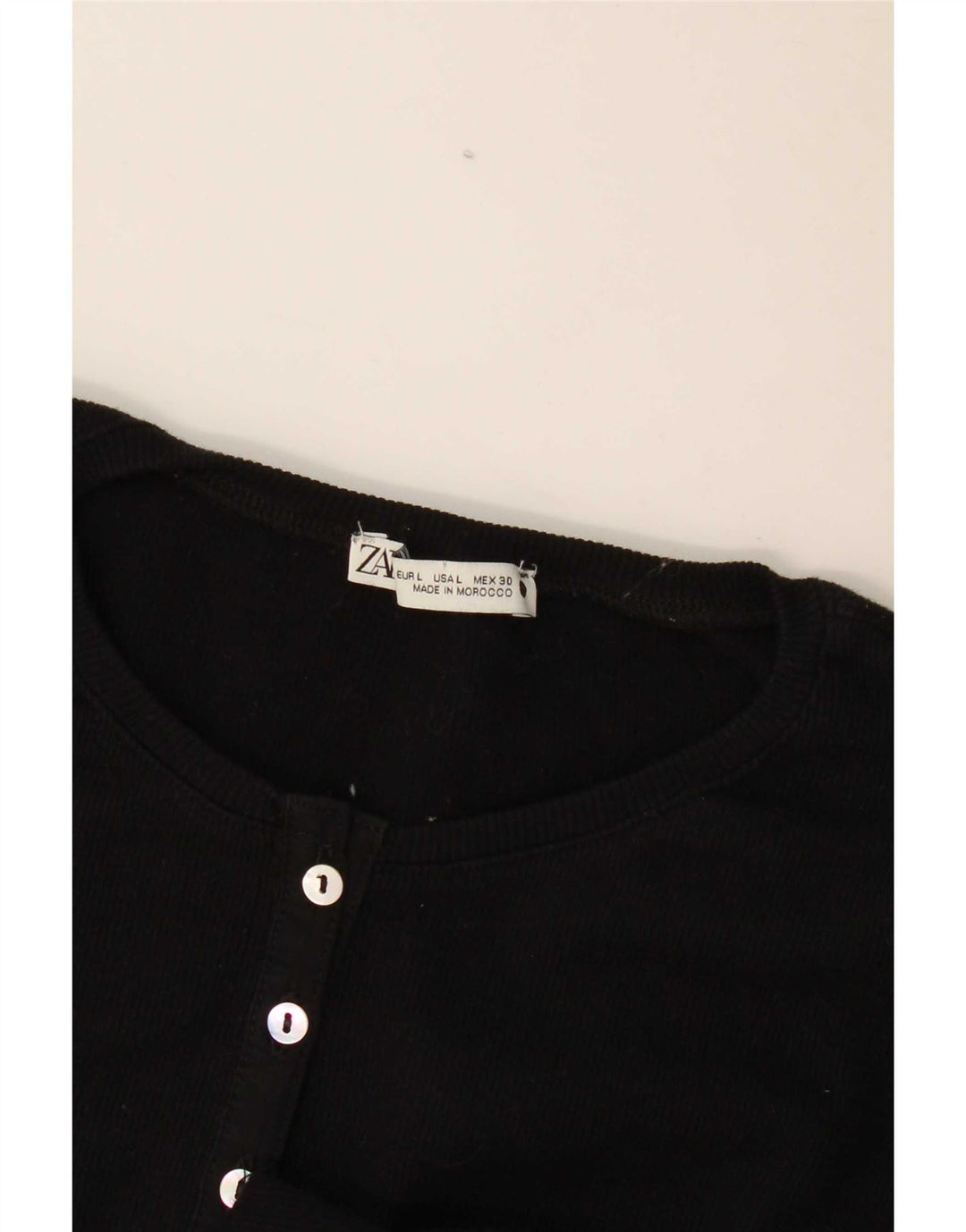 Zara Dame Top Langærmet UK 14 Large Sort