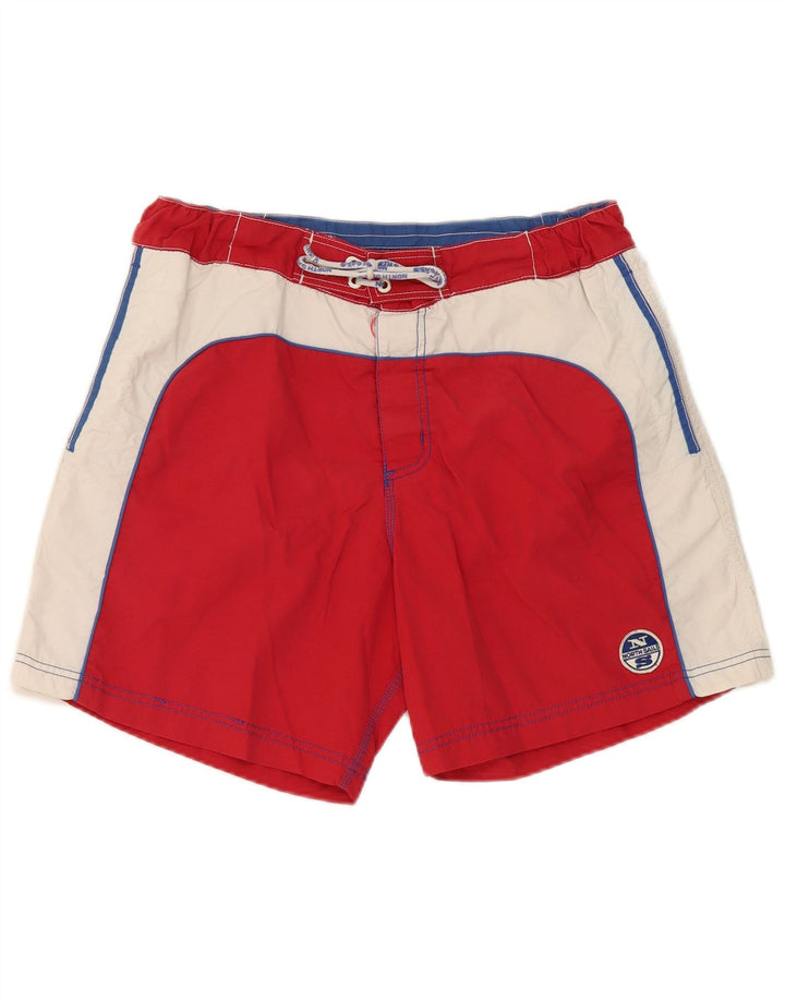 North Sails Herre badeshorts Medium Rød Colourblock Polyamid