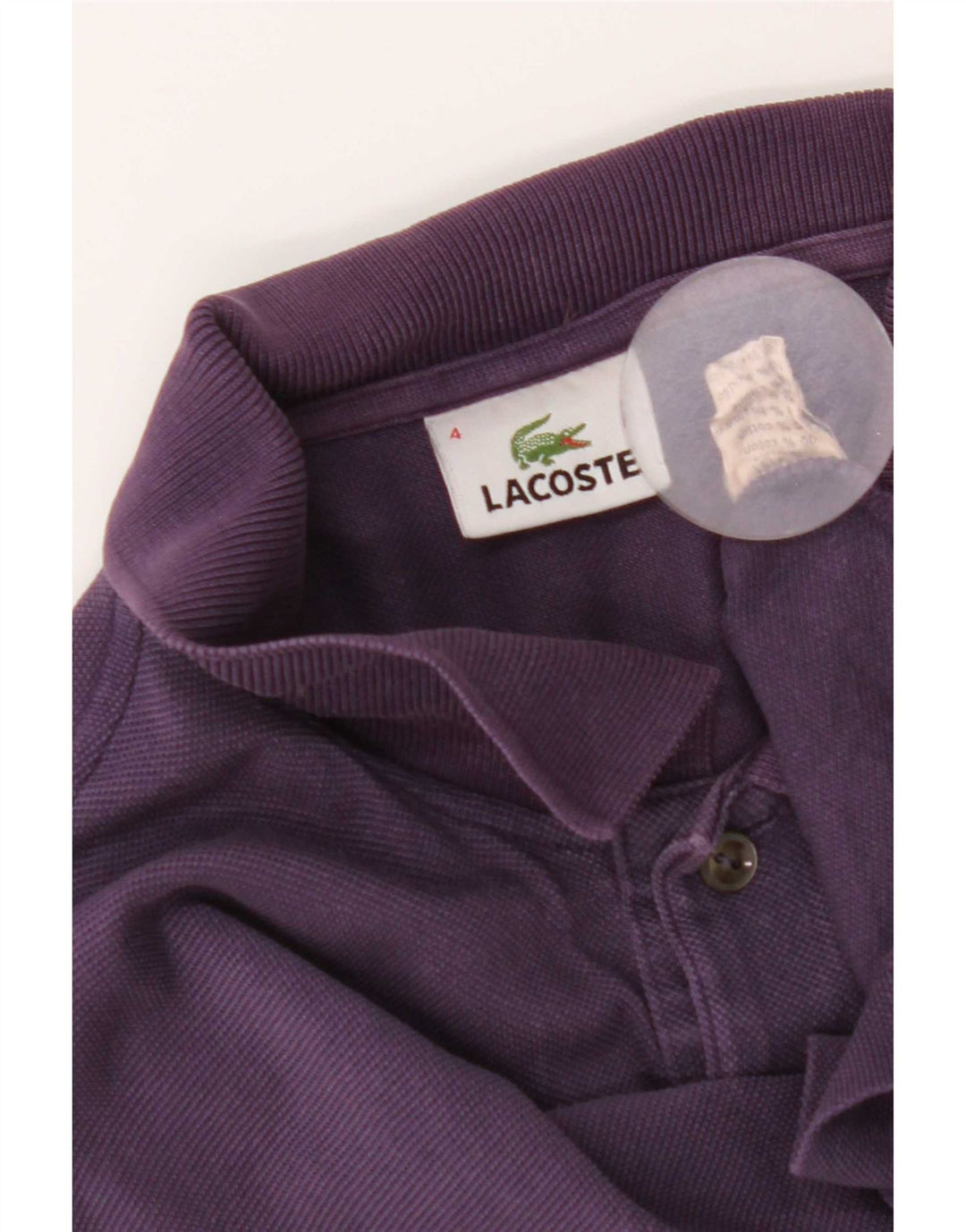 Lacoste herre poloshirt størrelse 4 Medium lilla bomuld