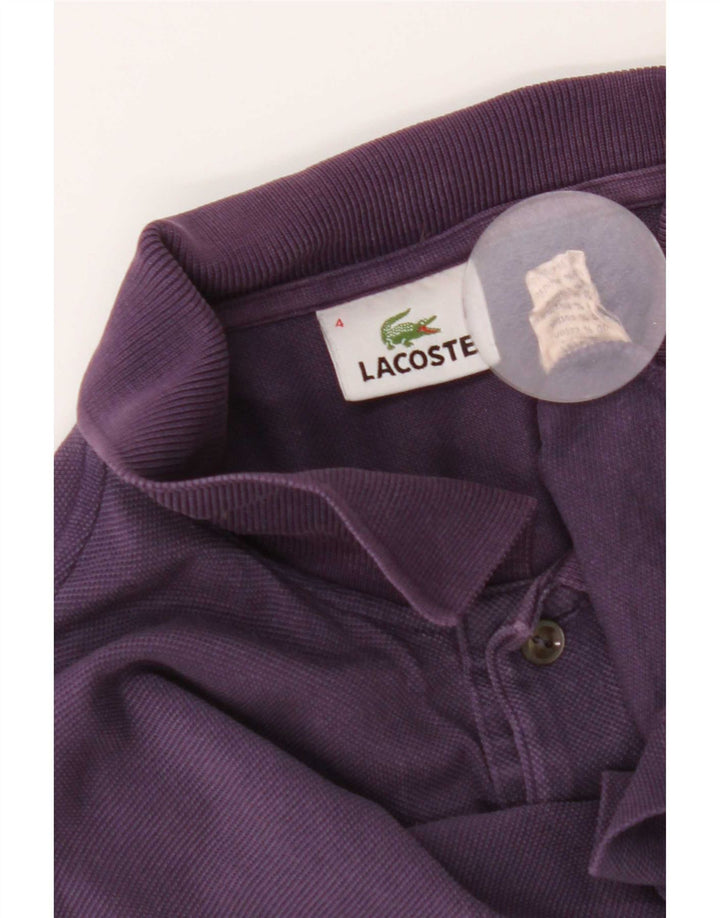 Lacoste herre poloshirt størrelse 4 Medium lilla bomuld