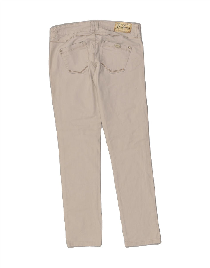 STRADIVARIUS Womens Slim Jeans UK 10 Small W27 L29  Beige | Vintage Stradivarius | Thrift | Second-Hand Stradivarius | Used Clothing | Messina Hembry 
