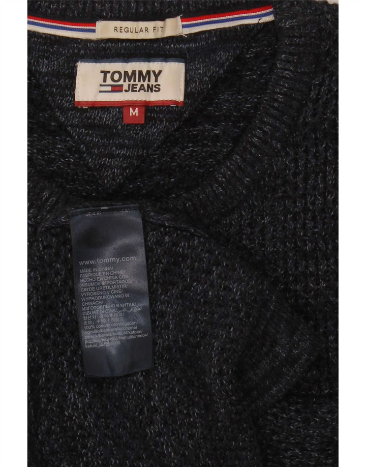 Tommy Hilfiger Herre Rundhalsstriktrøje Medium Navy Blue Mønstret