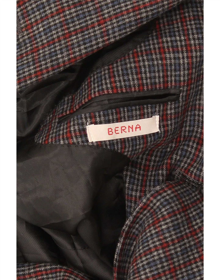 Berna Herre 2-knaps blazerjakke UK 38 Medium Grey Check