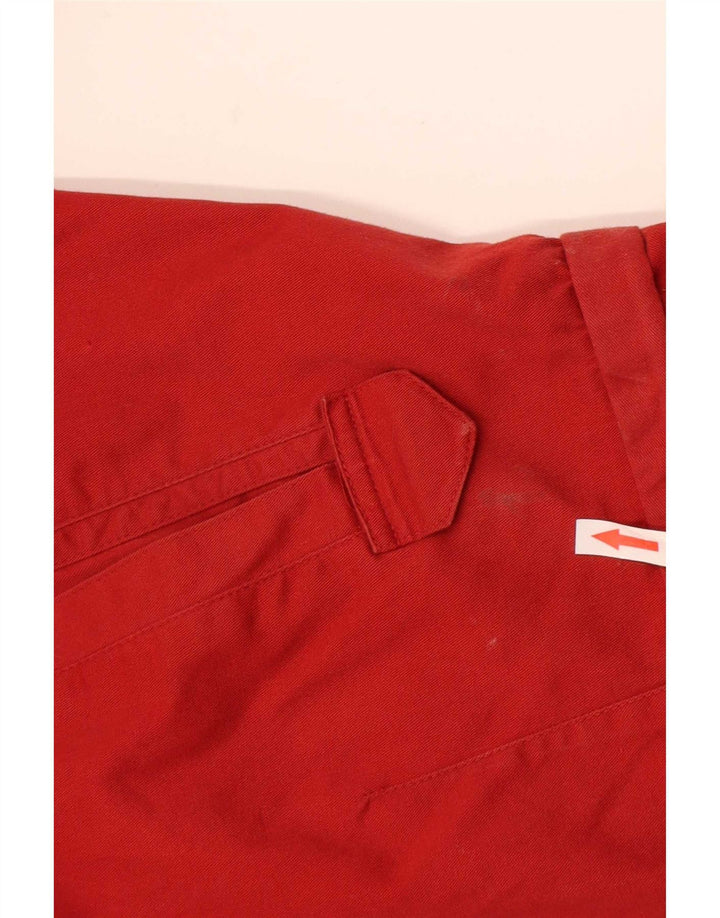 Coast Guard Herre Hooded Bomber Jacket UK 38 Medium Red Colourblock Bomuld