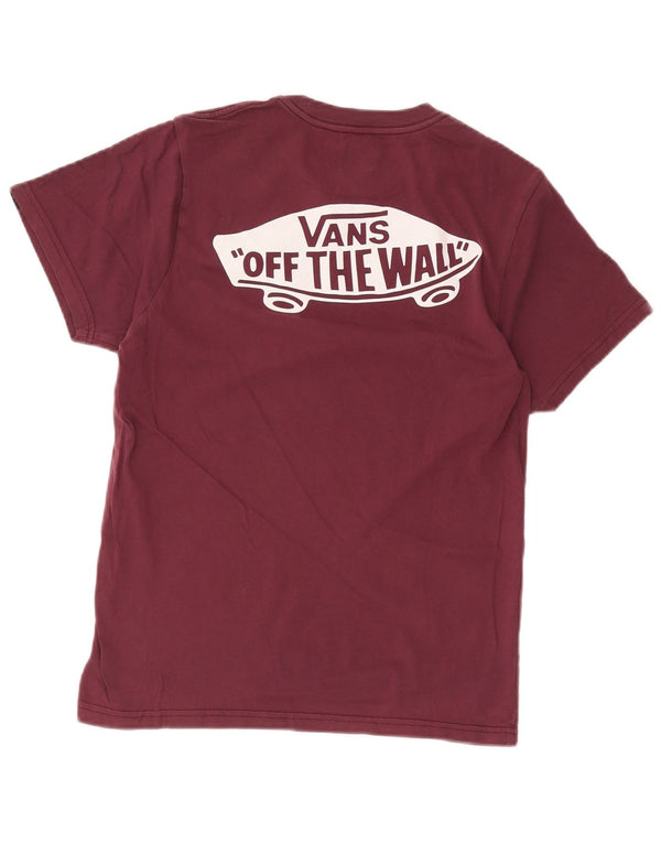 Vans Herre Slim Fit Grafisk T-Shirt Top Lille Bourgogne Bomuld