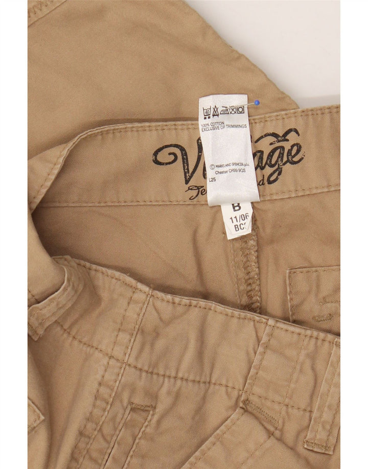 Marks & Spencer Herre Blue Harbor Cargo Bermuda Shorts W34 Large Beige