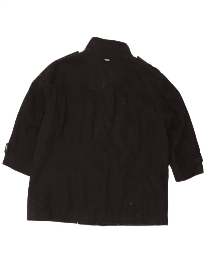 Calvin Klein Herre Military Jacket UK 42 XL Sort Uld