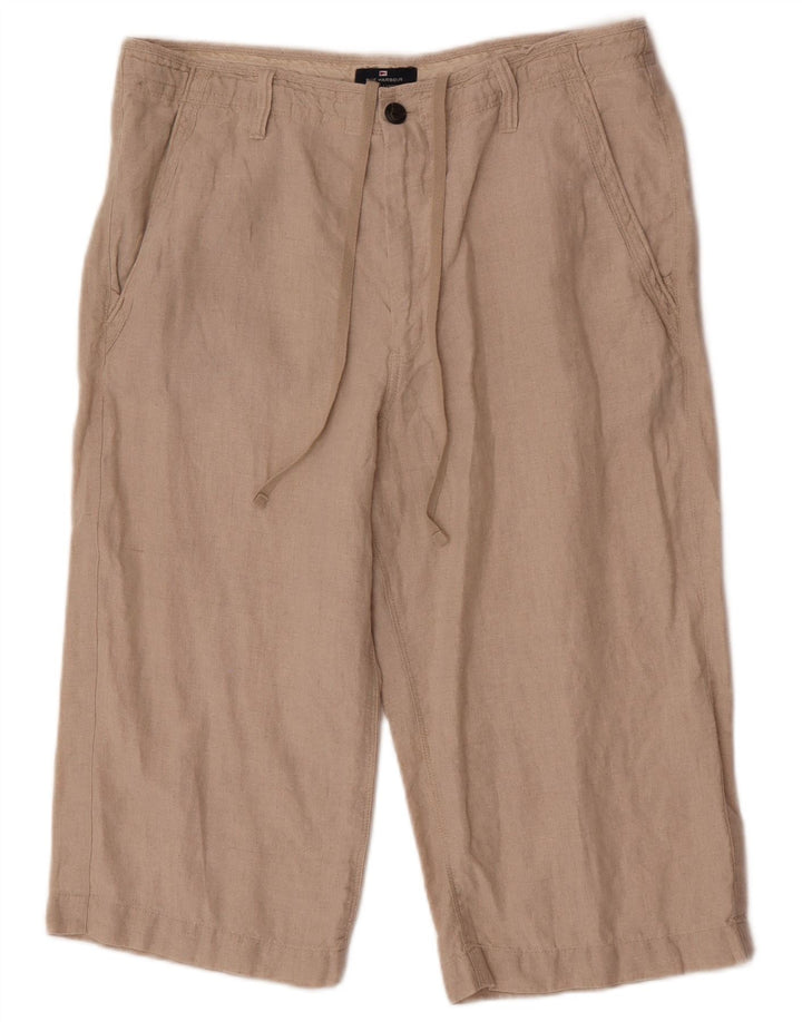 Marks & Spencer Herre Blue Harbor Bermuda Shorts Large W36 Beige Linen