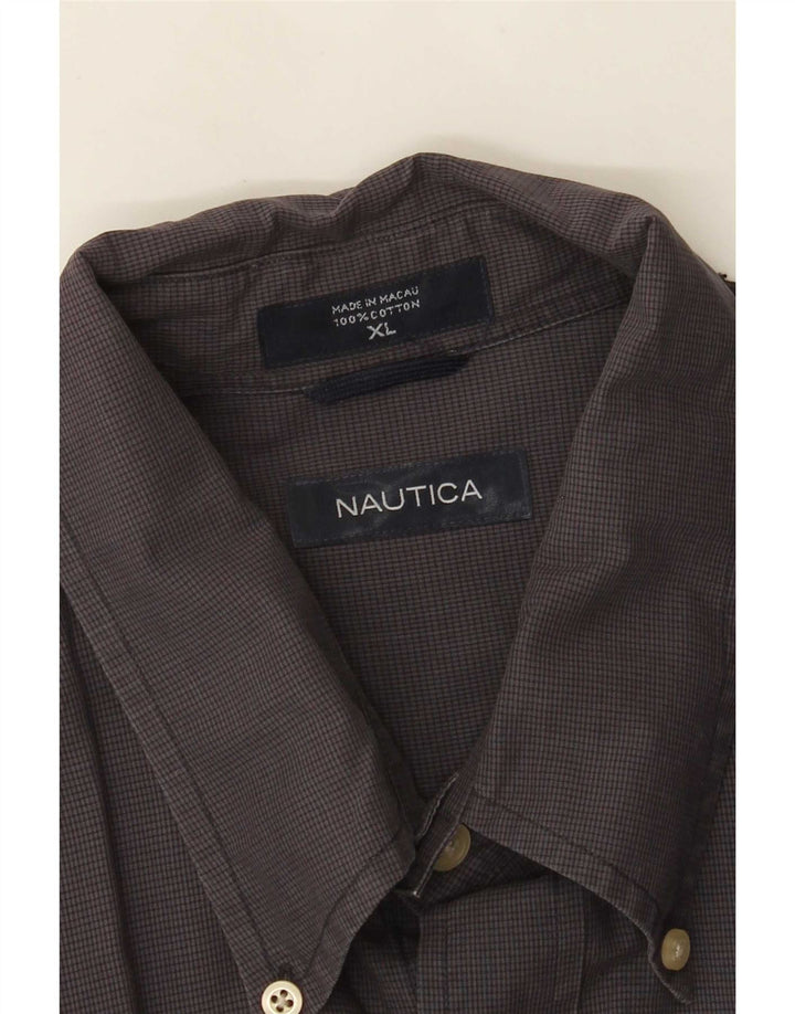 Nautica Herreskjorte XL Grå Gingham Bomuld