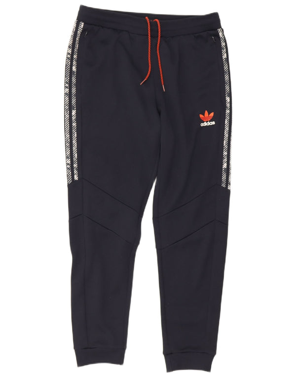 Adidas Herre grafisk træningsdragt Bukser Joggers Large Navy Blue Polyester