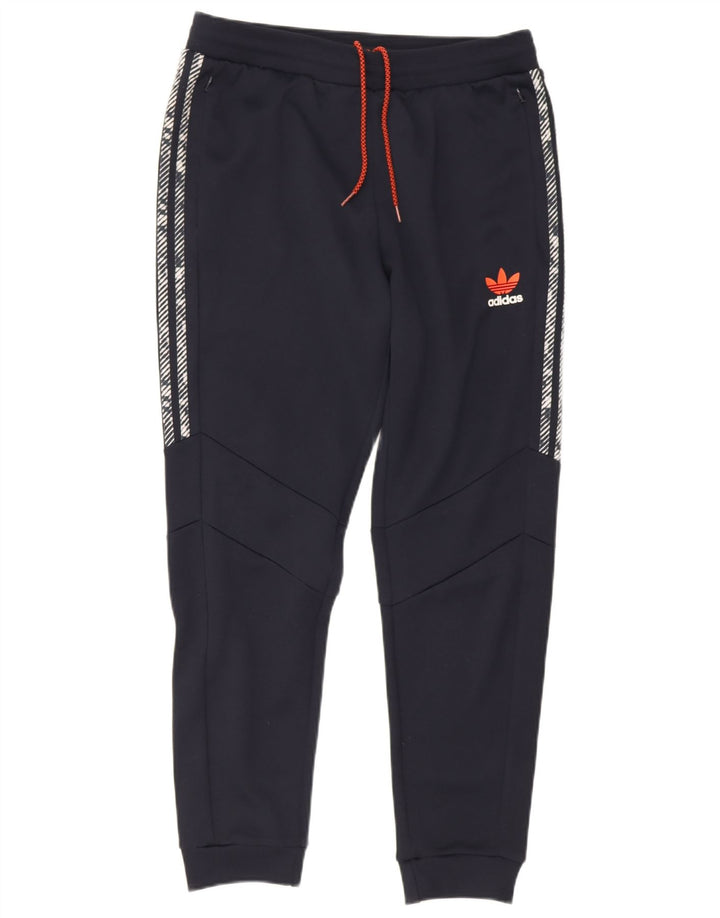 Adidas Herre grafisk træningsdragt Bukser Joggers Large Navy Blue Polyester