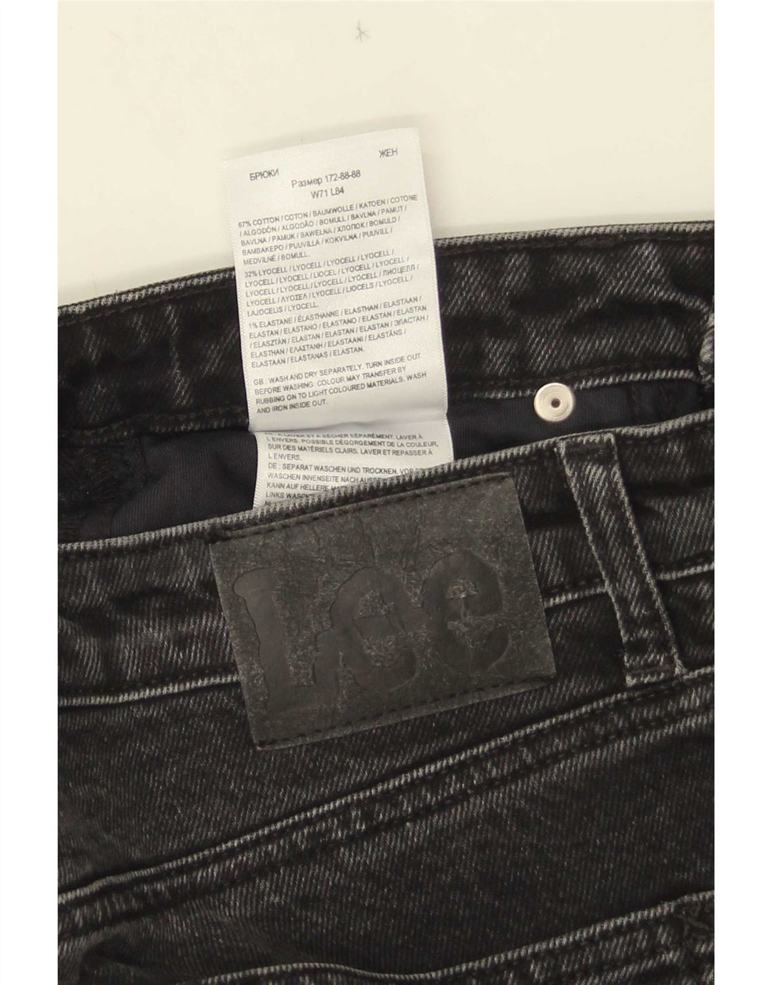 Lee Dame Carol Straight Jeans W28 L28 Sort Bomuld