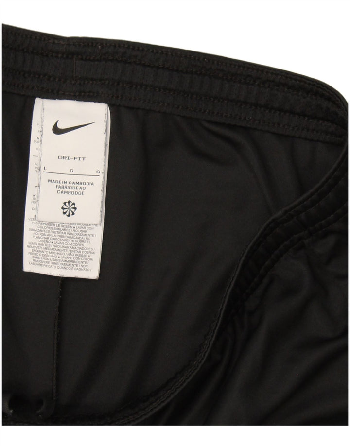Nike Herre Dri Fit sportsshorts, store sorte polyester