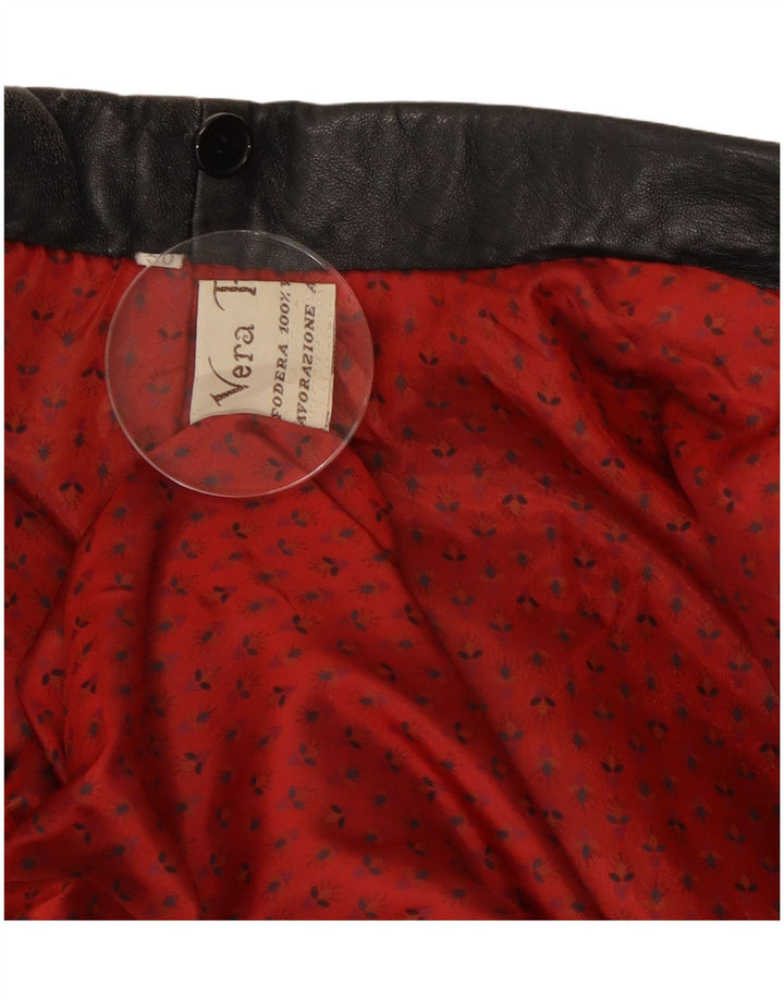 Vintage dame læderjakke IT 50 XL sort læder