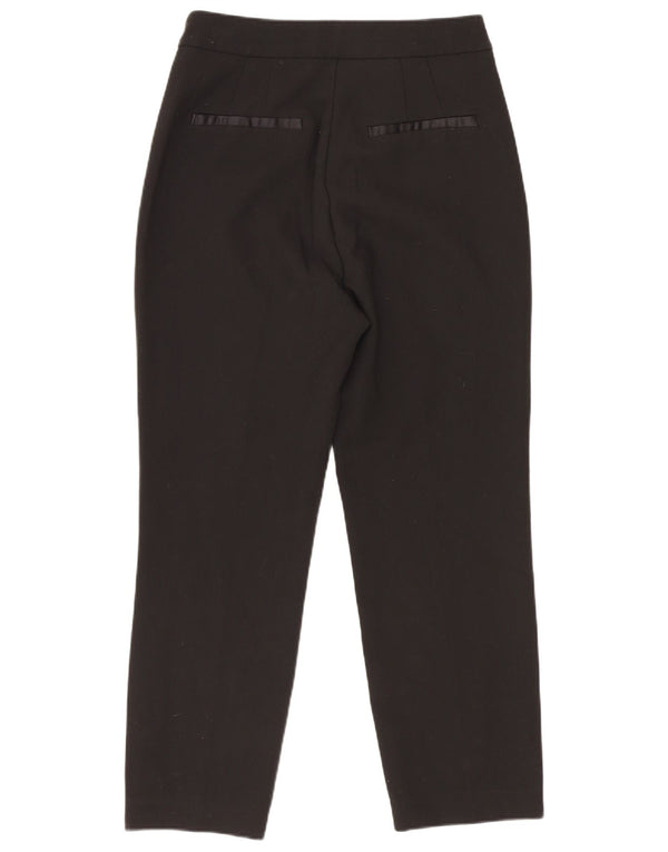 Zara Dame Slim Casual Bukser XS 24 L23 Sort Polyester