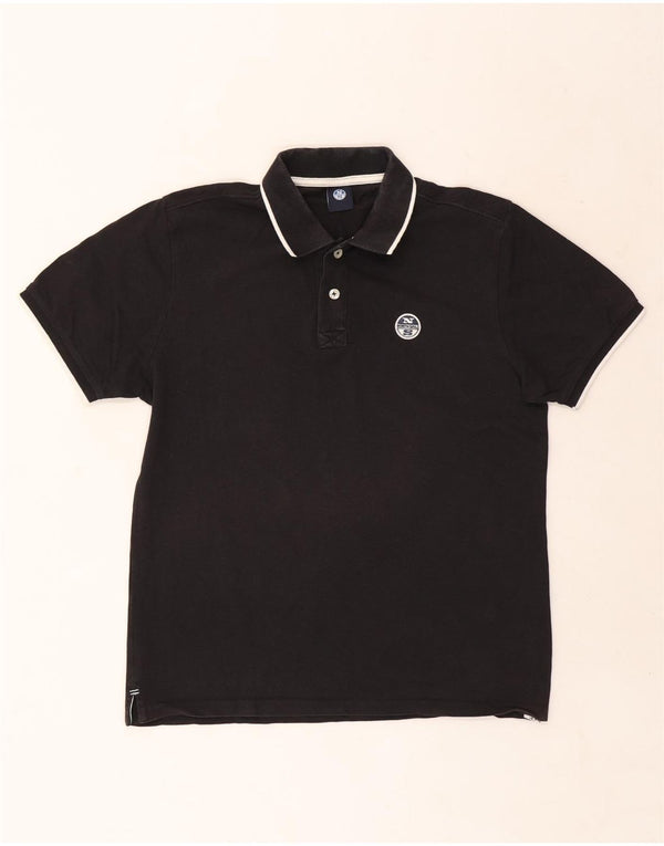 North Sails Herre Polo Shirt Medium Sort Bomuld
