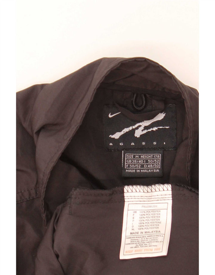 Nike Herre Andre Agassi Træningsdragt Topjakke UK 38/40 Medium Sort