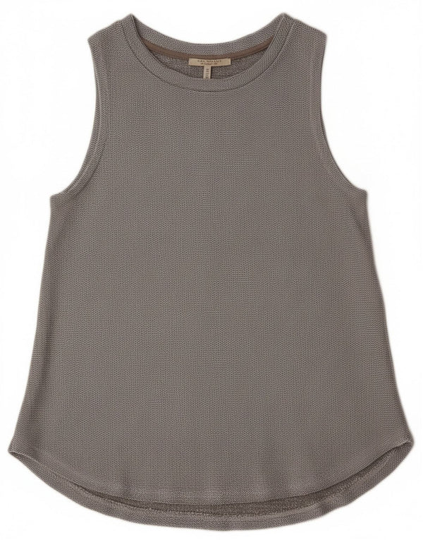 Zara Dame Trafaluc Vest Tank Top UK 10 Small Grå Flecked Bomuld